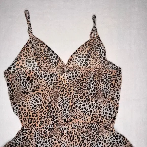 Animal Print Strappy Romper - Picture 7 of 7